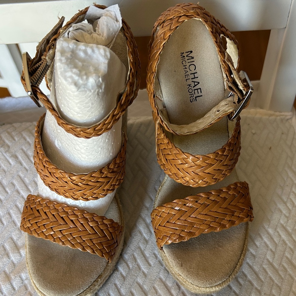Michael Kors Women's Brown Braided Sandals